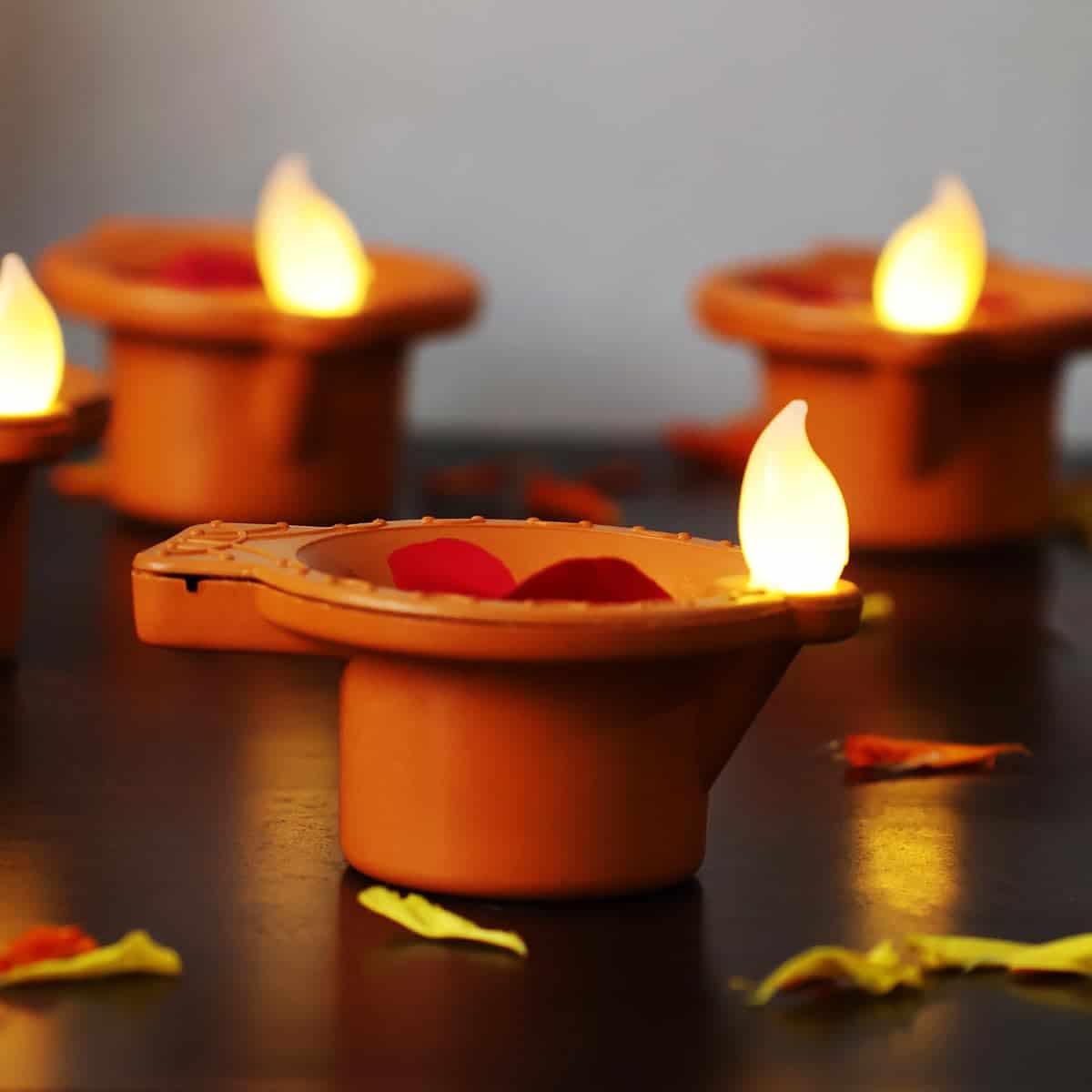 ✨ LED Light Water Sensor Diyas™  (Pack of 18)